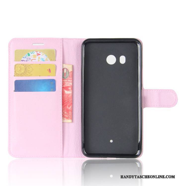 Hülle Htc U11 Geldbörse Karte Rot, Case Htc U11 Schutz Handyhüllen Anti-sturz