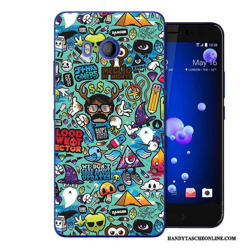 Hülle Htc U11 Karikatur Persönlichkeit Anti-sturz, Case Htc U11 Weiche Rosa Handyhüllen