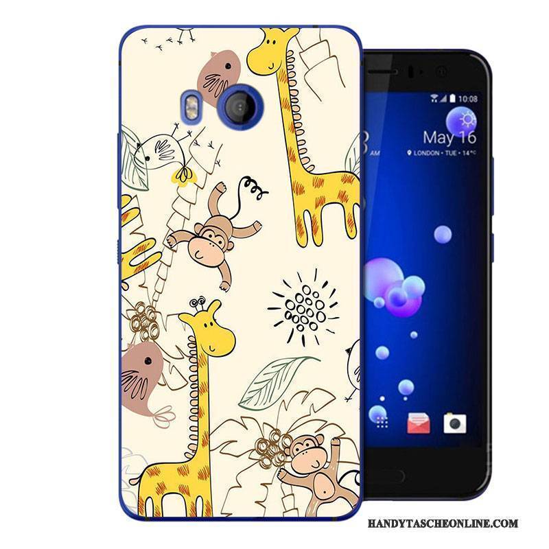 Hülle Htc U11 Karikatur Persönlichkeit Anti-sturz, Case Htc U11 Weiche Rosa Handyhüllen