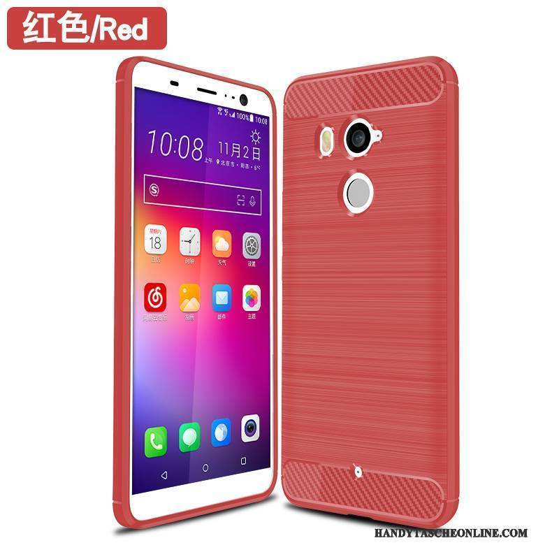 Hülle Htc U11+ Taschen Muster Schlank, Case Htc U11+ Leder Handyhüllen Schwarz
