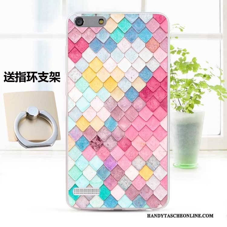 Hülle Huawei Ascend G6 Schutz Anti-sturz Handyhüllen, Case Huawei Ascend G6 Weiche Persönlichkeit Blau