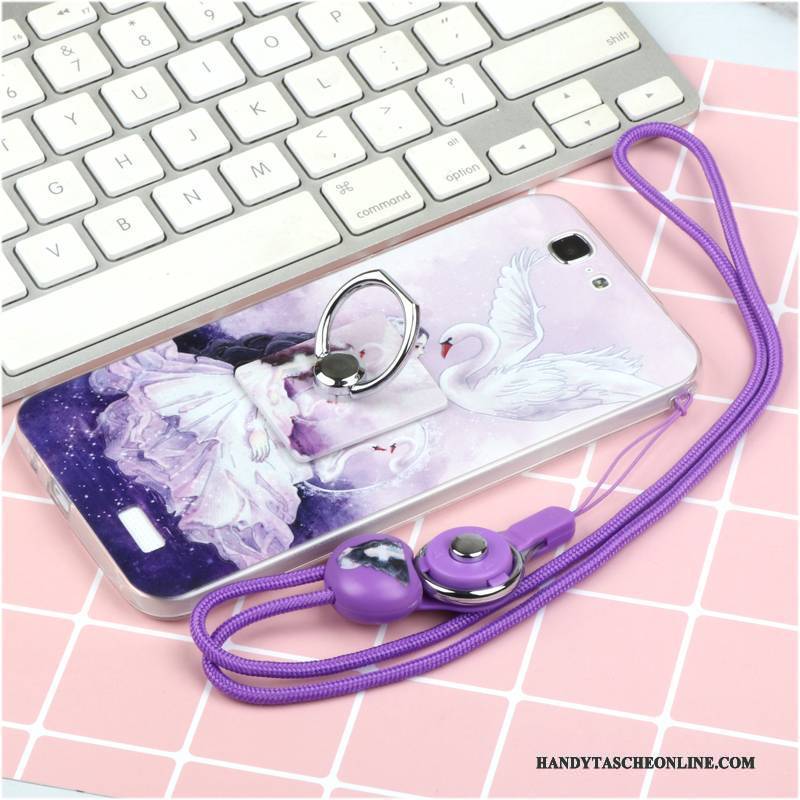 Hülle Huawei Ascend G7 Silikon Trend Anti-sturz, Case Huawei Ascend G7 Schutz Blau Hängende Verzierungen