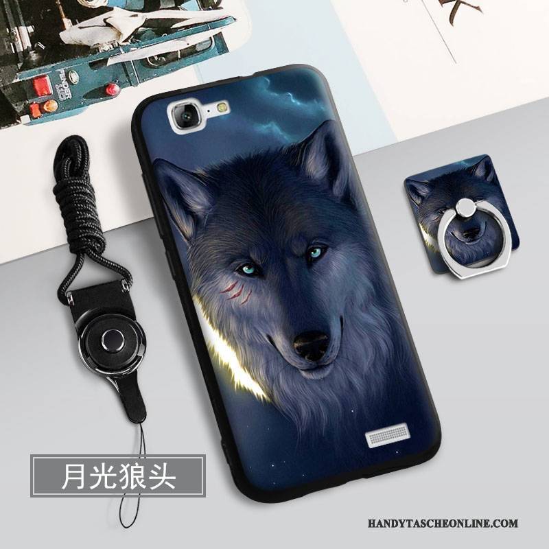 Hülle Huawei Ascend G7 Taschen Nubuck Grün, Case Huawei Ascend G7 Silikon Persönlichkeit Handyhüllen