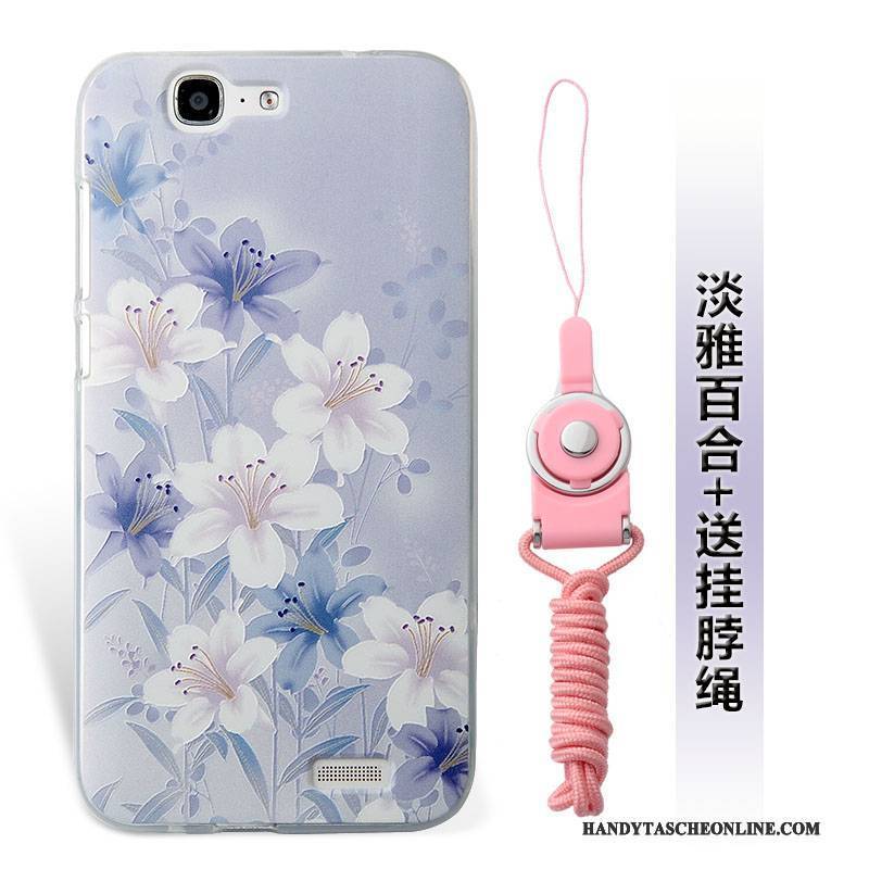 Hülle Huawei Ascend G7 Weiche Anti-sturz Handyhüllen, Case Huawei Ascend G7 Silikon Schwarz Hängende Verzierungen