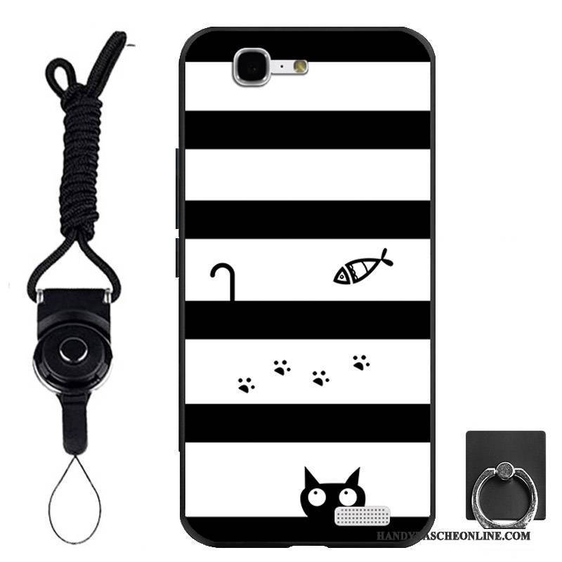 Hülle Huawei Ascend G7 Weiche Schwarz Handyhüllen, Case Huawei Ascend G7 Schutz Ring Hängende Verzierungen
