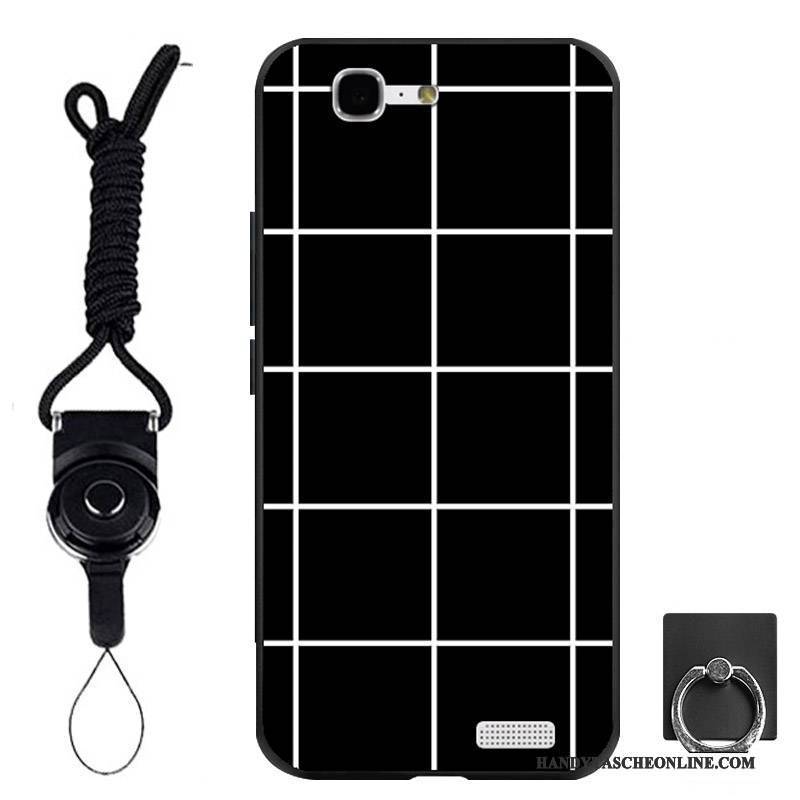 Hülle Huawei Ascend G7 Weiche Schwarz Handyhüllen, Case Huawei Ascend G7 Schutz Ring Hängende Verzierungen
