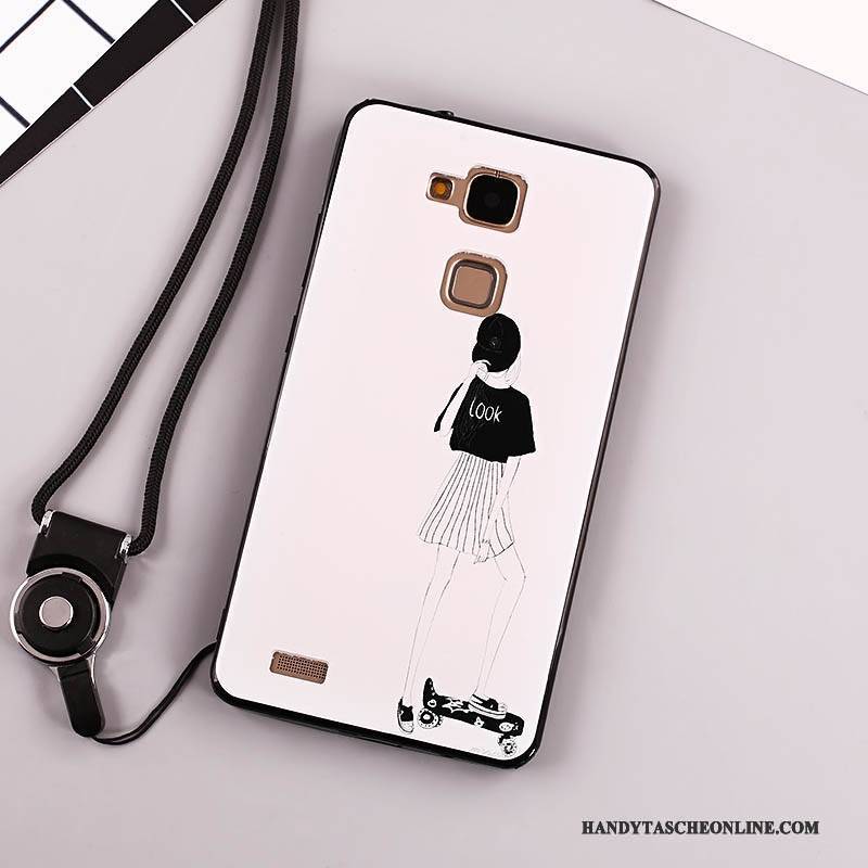 Hülle Huawei Ascend Mate 7 Taschen Handyhüllen Anti-sturz, Case Huawei Ascend Mate 7 Trend Weiß