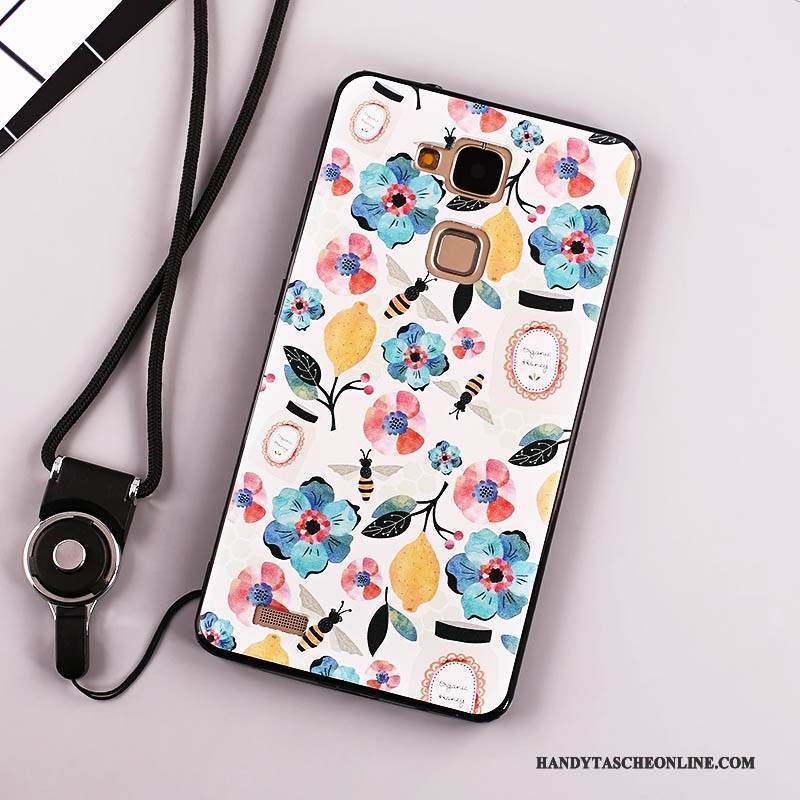 Hülle Huawei Ascend Mate 7 Taschen Handyhüllen Anti-sturz, Case Huawei Ascend Mate 7 Trend Weiß