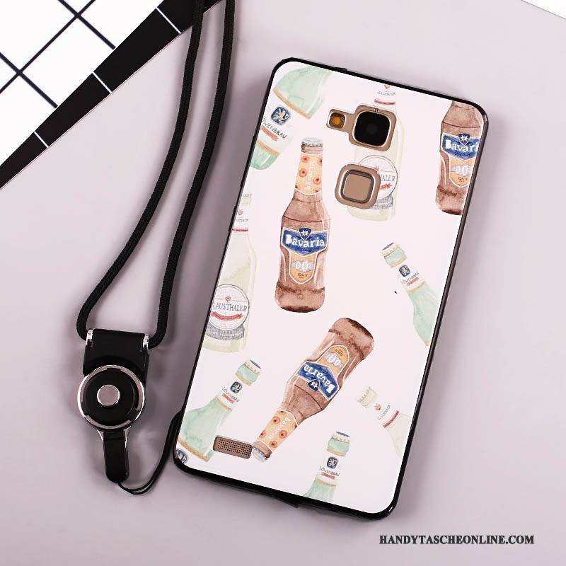 Hülle Huawei Ascend Mate 7 Taschen Handyhüllen Anti-sturz, Case Huawei Ascend Mate 7 Trend Weiß