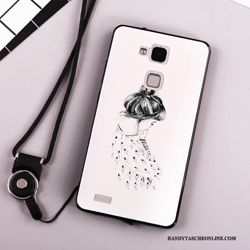 Hülle Huawei Ascend Mate 7 Taschen Handyhüllen Anti-sturz, Case Huawei Ascend Mate 7 Trend Weiß