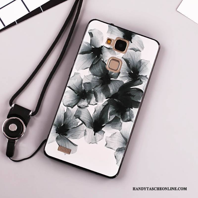 Hülle Huawei Ascend Mate 7 Taschen Handyhüllen Anti-sturz, Case Huawei Ascend Mate 7 Trend Weiß