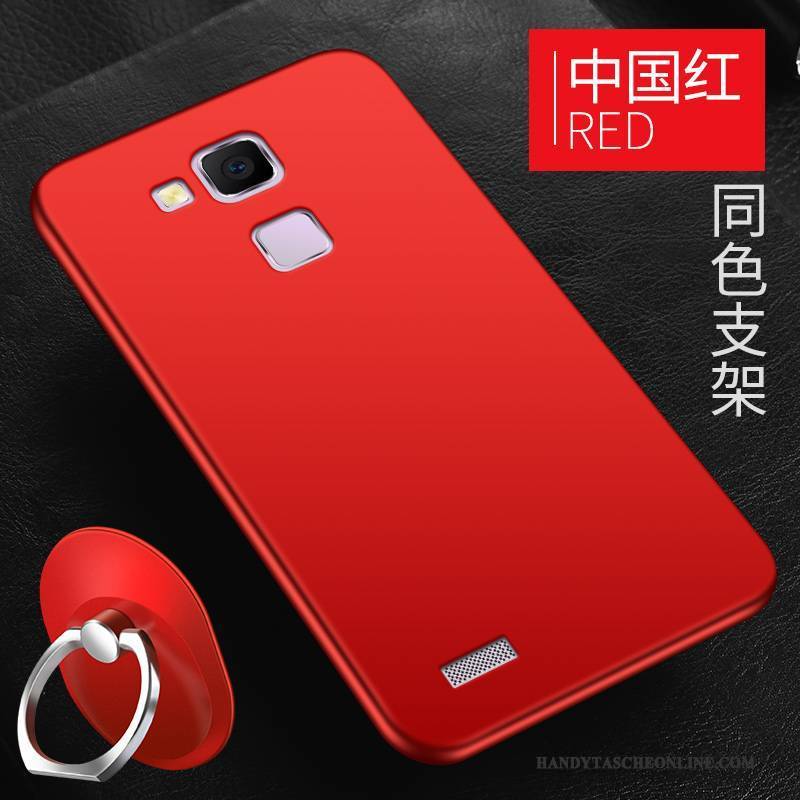 Hülle Huawei Ascend Mate 7 Weiche Anti-sturz Handyhüllen, Case Huawei Ascend Mate 7 Taschen Nubuck Rot