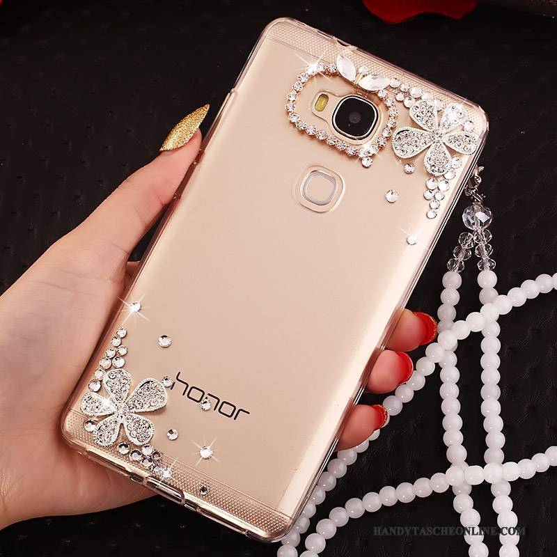 Hülle Huawei G7 Plus Kreativ Anti-sturz Handyhüllen, Case Huawei G7 Plus Schutz Ring Weiß