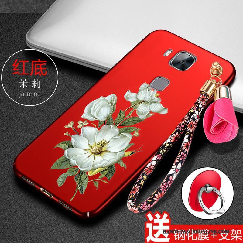 Hülle Huawei G7 Plus Schutz Anti-sturz Trend, Case Huawei G7 Plus Taschen Rot Handyhüllen