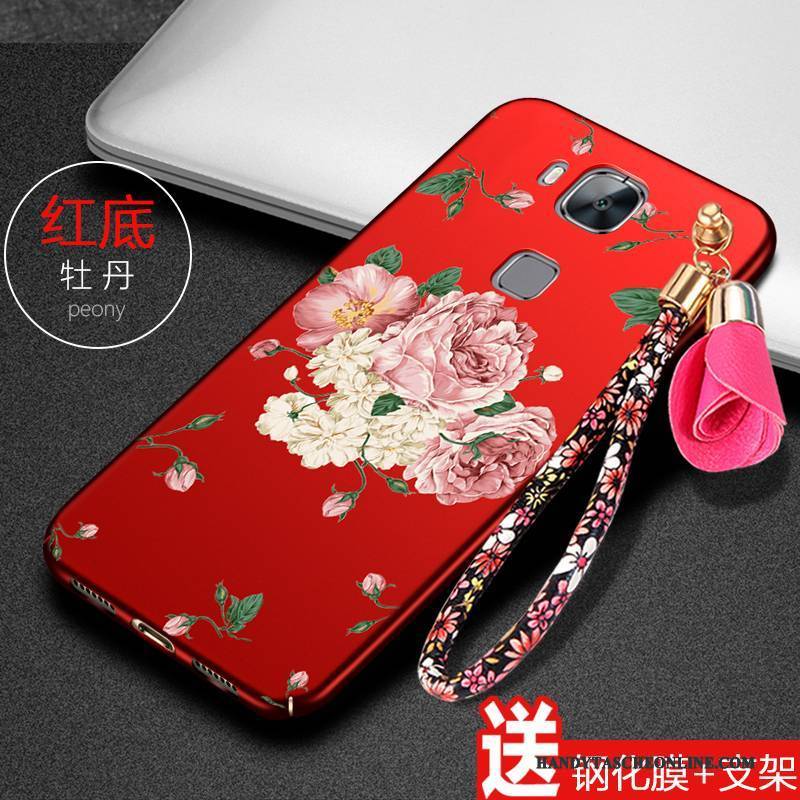 Hülle Huawei G7 Plus Schutz Anti-sturz Trend, Case Huawei G7 Plus Taschen Rot Handyhüllen