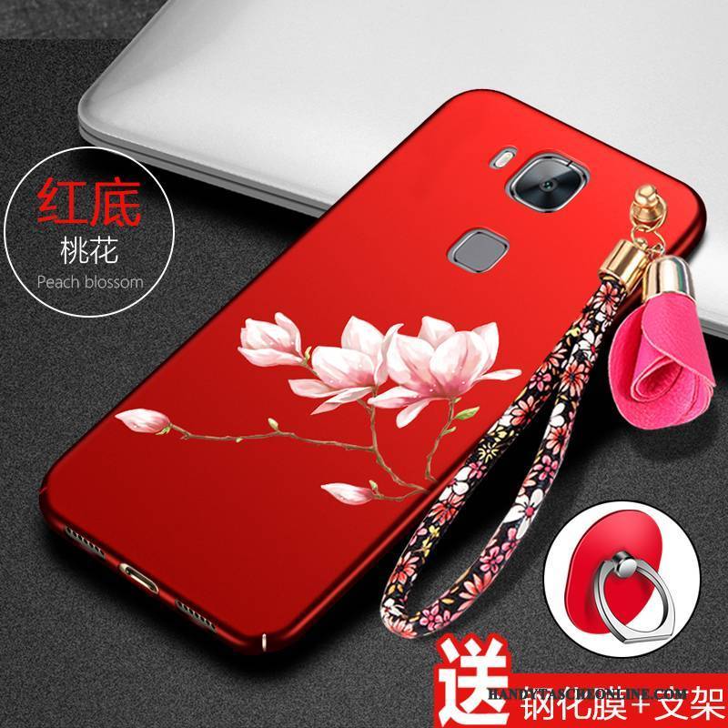 Hülle Huawei G7 Plus Schutz Anti-sturz Trend, Case Huawei G7 Plus Taschen Rot Handyhüllen