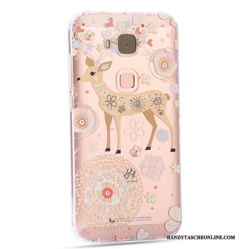 Hülle Huawei G7 Plus Schutz Persönlichkeit Handyhüllen, Case Huawei G7 Plus Weiche Rosa