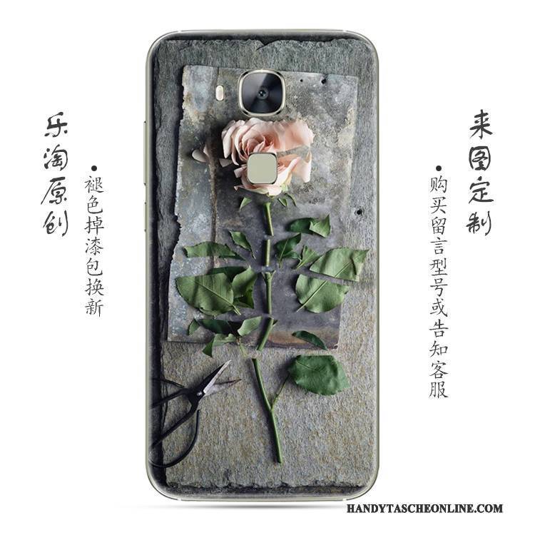 Hülle Huawei G7 Plus Silikon Blumen Handyhüllen, Case Huawei G7 Plus Weiche Rosa Rose