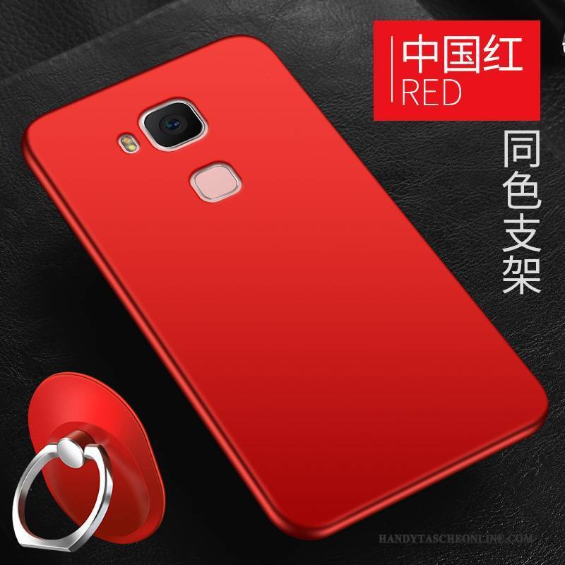 Hülle Huawei G7 Plus Silikon Rot Einfach, Case Huawei G7 Plus Schutz Trend Persönlichkeit