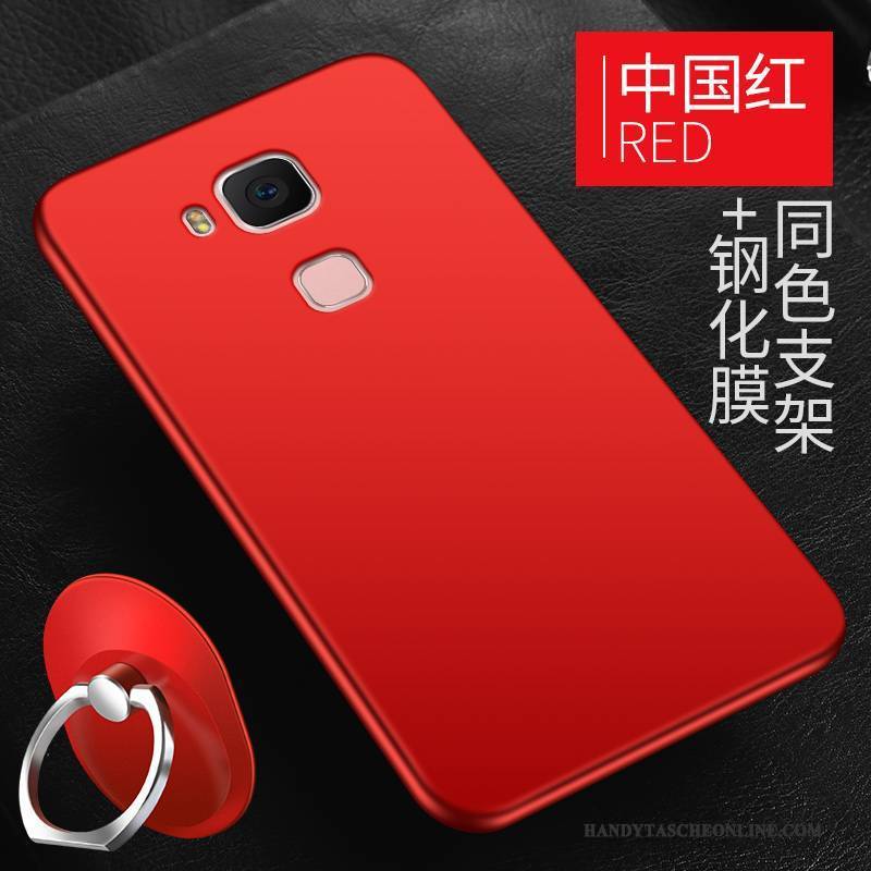 Hülle Huawei G7 Plus Silikon Rot Einfach, Case Huawei G7 Plus Schutz Trend Persönlichkeit