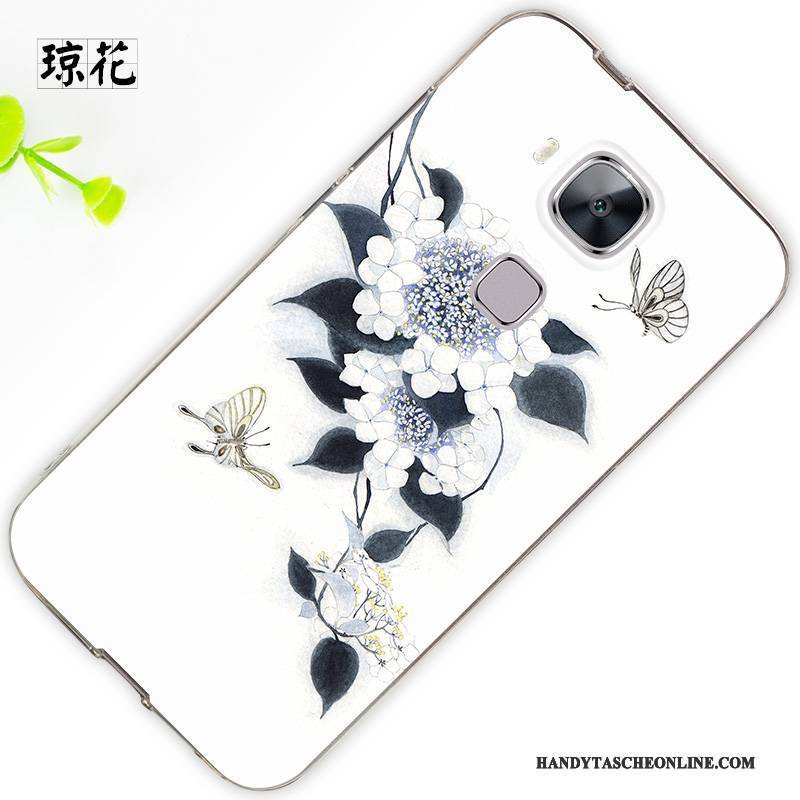 Hülle Huawei G7 Plus Silikon Trend Anti-sturz, Case Huawei G7 Plus Schutz Hängende Verzierungen Weiß