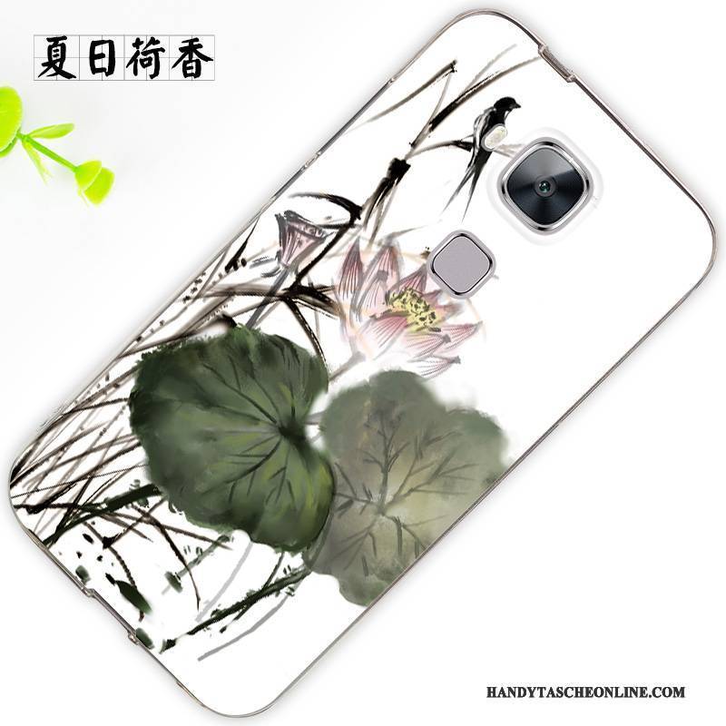 Hülle Huawei G7 Plus Silikon Trend Anti-sturz, Case Huawei G7 Plus Schutz Hängende Verzierungen Weiß