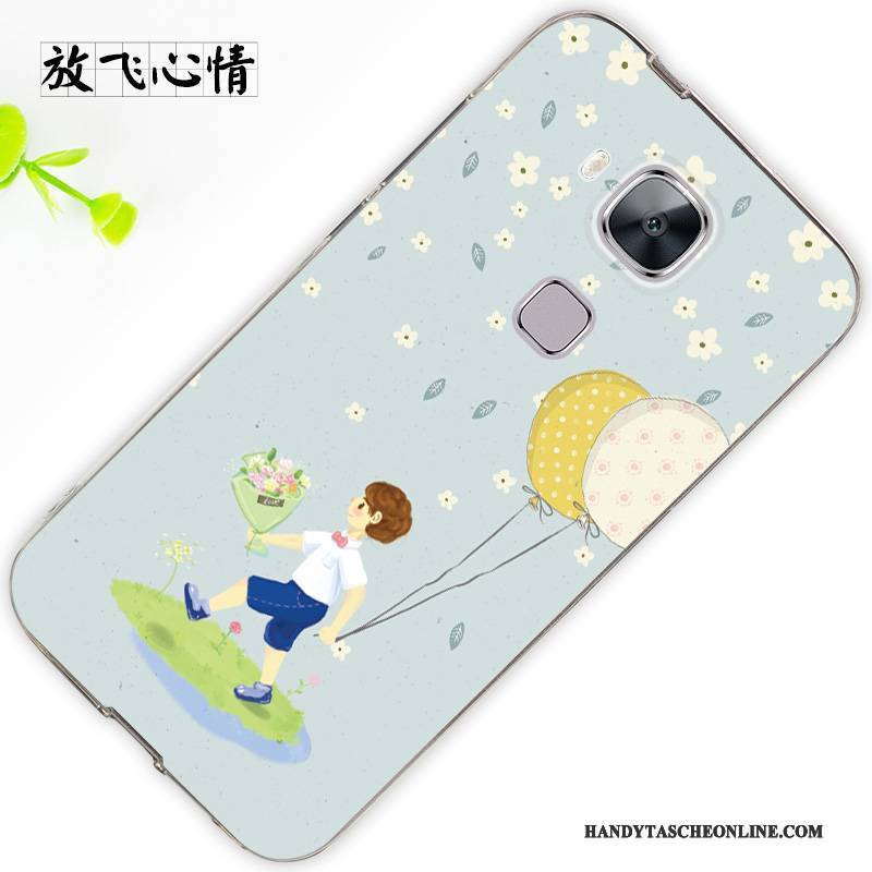 Hülle Huawei G7 Plus Silikon Trend Anti-sturz, Case Huawei G7 Plus Schutz Hängende Verzierungen Weiß