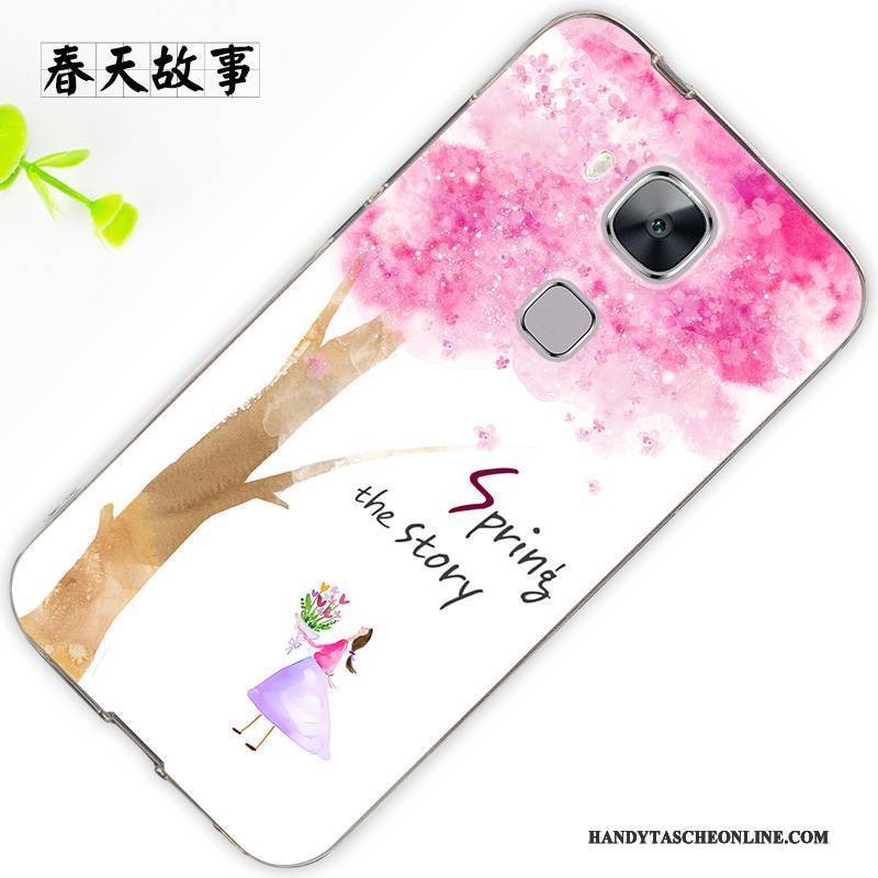 Hülle Huawei G7 Plus Silikon Trend Anti-sturz, Case Huawei G7 Plus Schutz Hängende Verzierungen Weiß