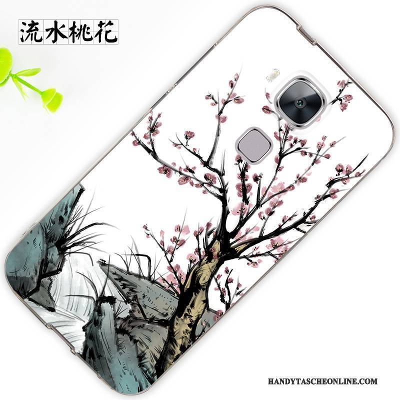Hülle Huawei G7 Plus Silikon Trend Anti-sturz, Case Huawei G7 Plus Schutz Hängende Verzierungen Weiß