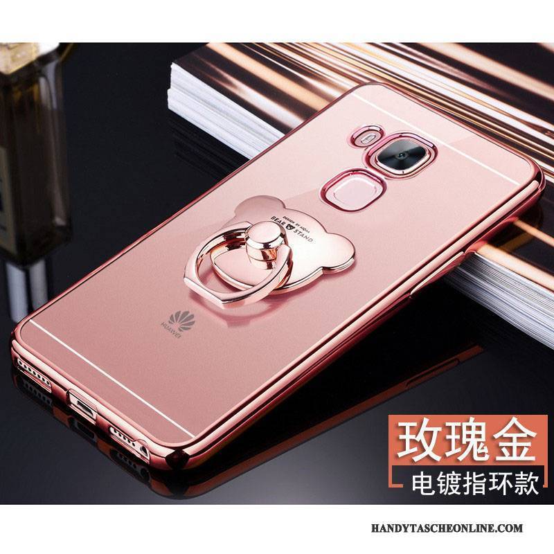 Hülle Huawei G7 Plus Weiche Anti-sturz Transparent, Case Huawei G7 Plus Silikon Rosa Handyhüllen