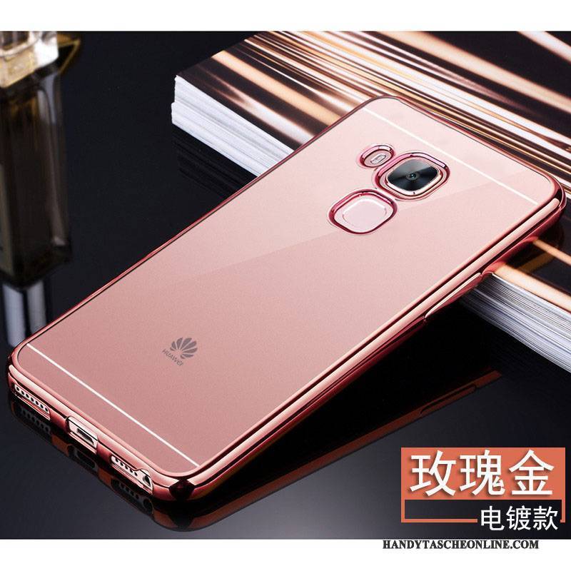 Hülle Huawei G7 Plus Weiche Anti-sturz Transparent, Case Huawei G7 Plus Silikon Rosa Handyhüllen