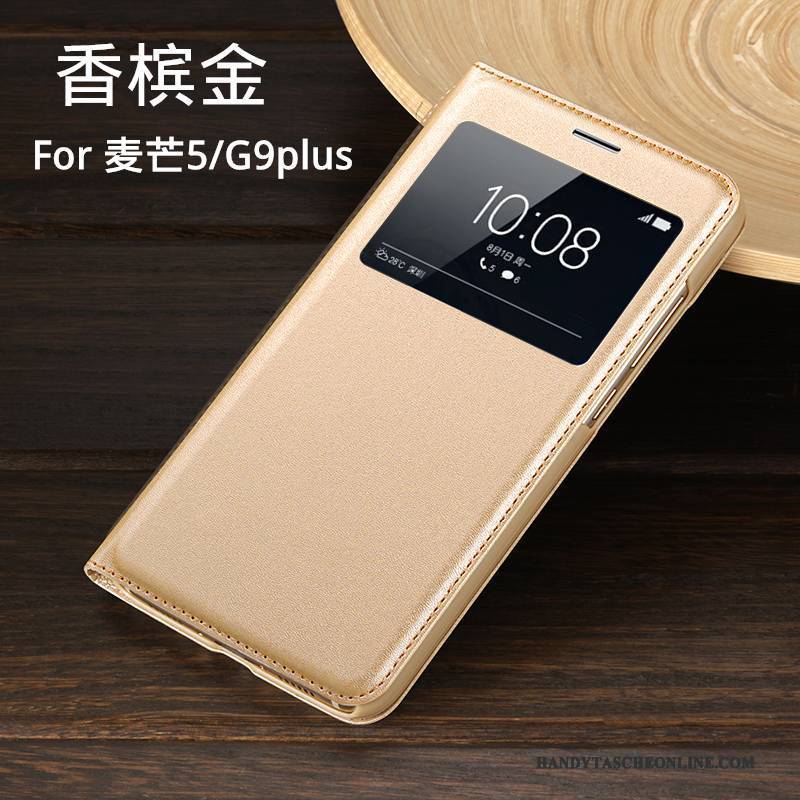 Hülle Huawei G9 Plus Folio Handyhüllen Rot, Case Huawei G9 Plus Lederhülle
