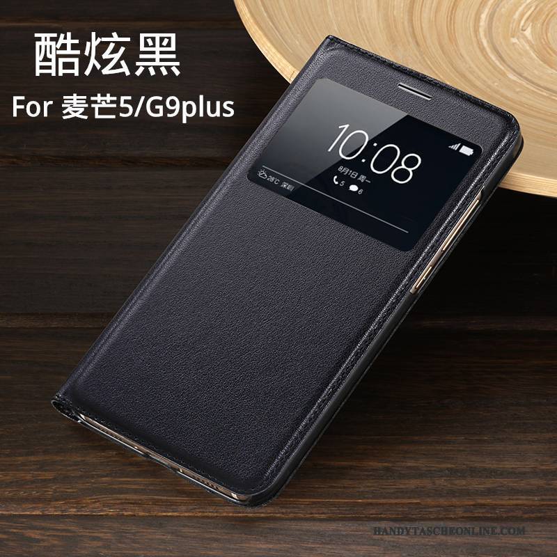 Hülle Huawei G9 Plus Folio Handyhüllen Rot, Case Huawei G9 Plus Lederhülle