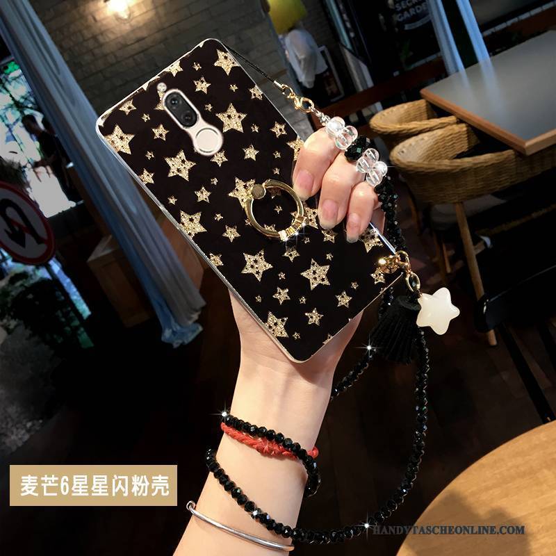 Hülle Huawei G9 Plus Halterung Hängende Verzierungen Handyhüllen, Case Huawei G9 Plus Silikon Schwarz Neu