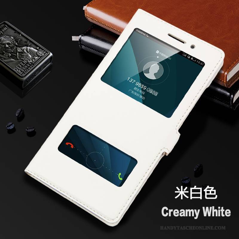 Hülle Huawei G9 Plus Lederhülle Handyhüllen Gold, Case Huawei G9 Plus Folio