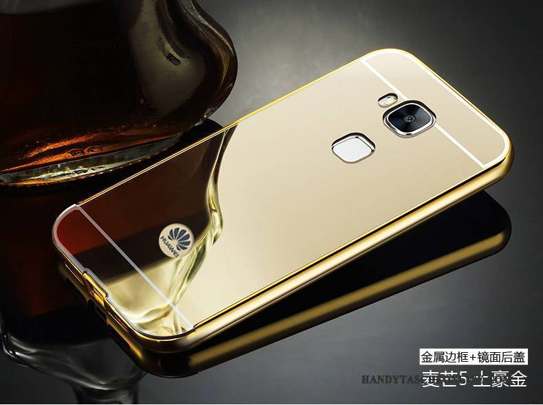 Hülle Huawei G9 Plus Metall Trend Spiegel, Case Huawei G9 Plus Schutz Grün Silber