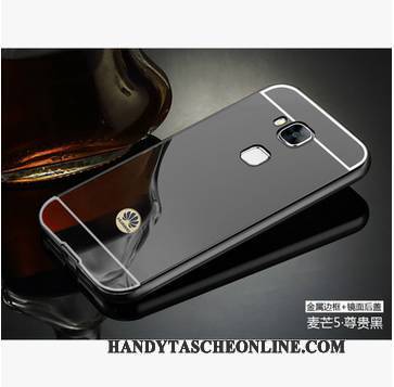 Hülle Huawei G9 Plus Metall Trend Spiegel, Case Huawei G9 Plus Schutz Grün Silber