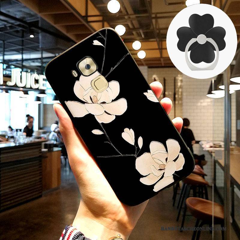Hülle Huawei G9 Plus Schutz Kunst Rot, Case Huawei G9 Plus Prägung Handyhüllen Anti-sturz