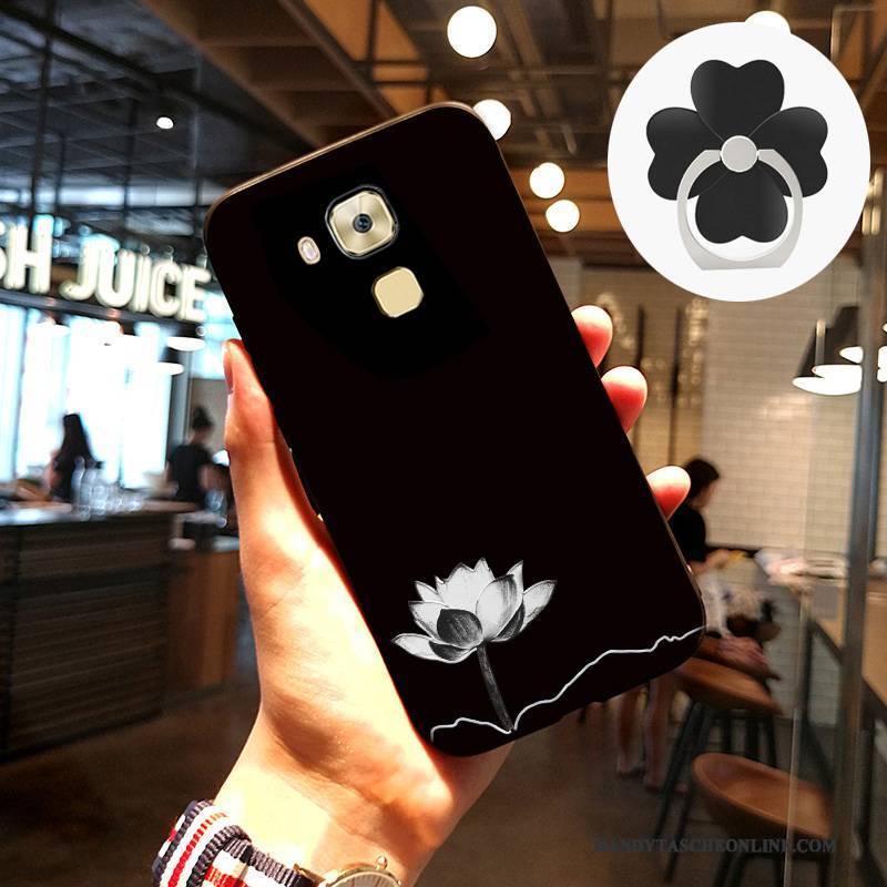Hülle Huawei G9 Plus Schutz Kunst Rot, Case Huawei G9 Plus Prägung Handyhüllen Anti-sturz