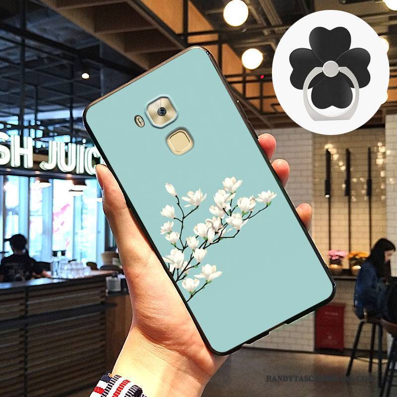 Hülle Huawei G9 Plus Schutz Kunst Rot, Case Huawei G9 Plus Prägung Handyhüllen Anti-sturz