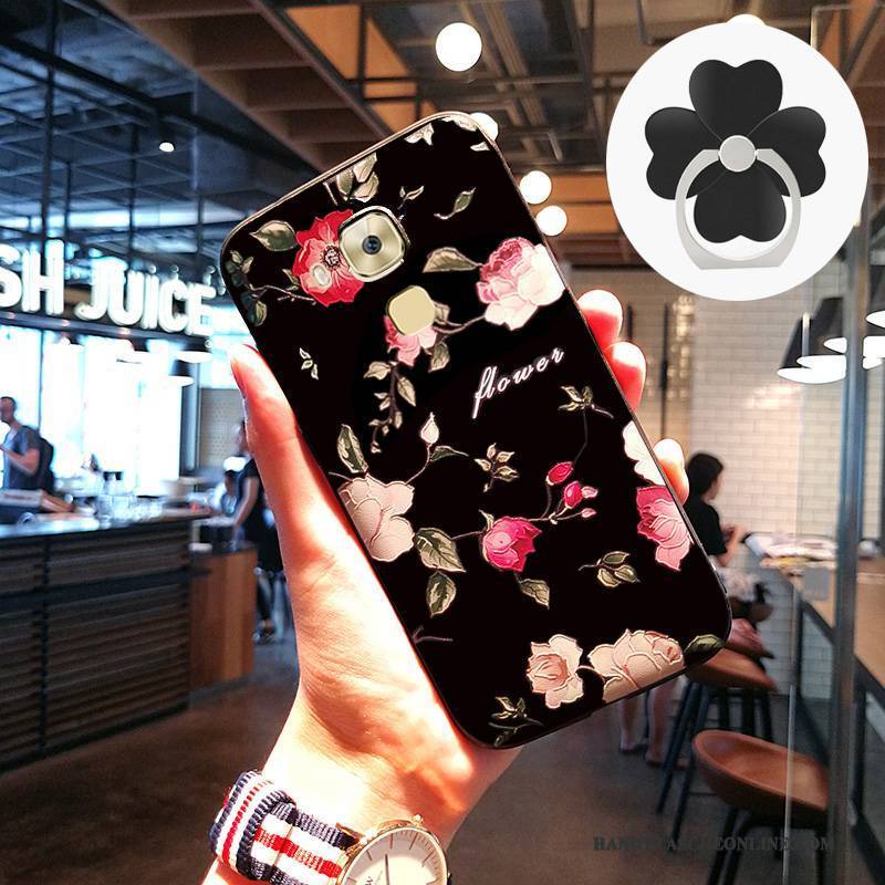 Hülle Huawei G9 Plus Schutz Kunst Rot, Case Huawei G9 Plus Prägung Handyhüllen Anti-sturz