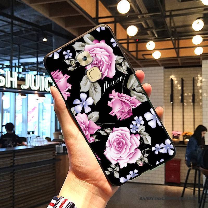 Hülle Huawei G9 Plus Schutz Kunst Rot, Case Huawei G9 Plus Prägung Handyhüllen Anti-sturz