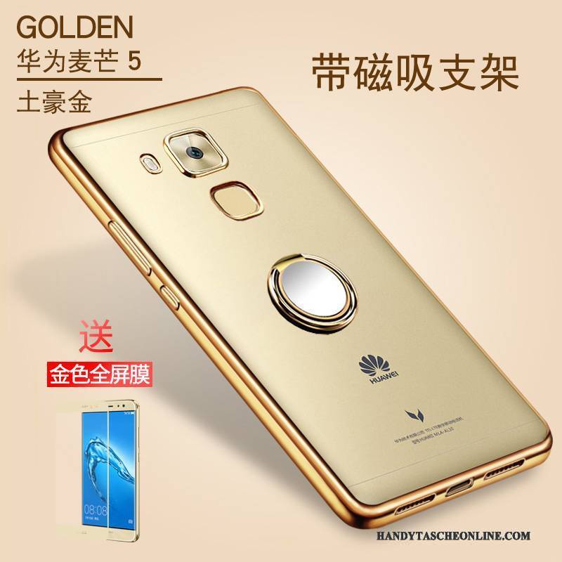 Hülle Huawei G9 Plus Schutz Neu Rosegold, Case Huawei G9 Plus Halterung Handyhüllen Ring