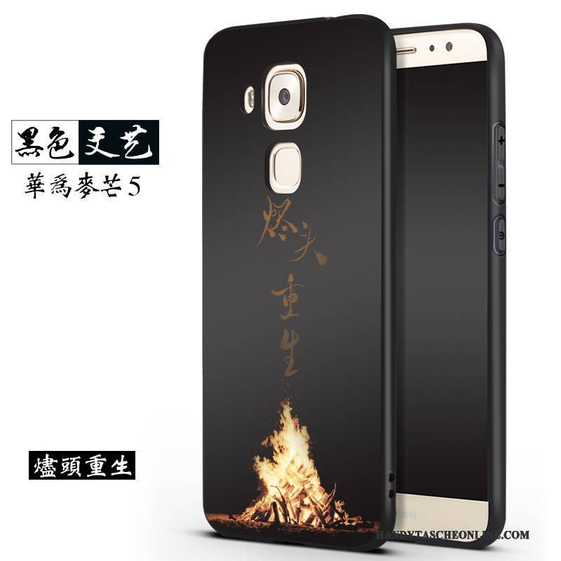 Hülle Huawei G9 Plus Silikon Persönlichkeit Grau, Case Huawei G9 Plus Weiche Anti-sturz Handyhüllen