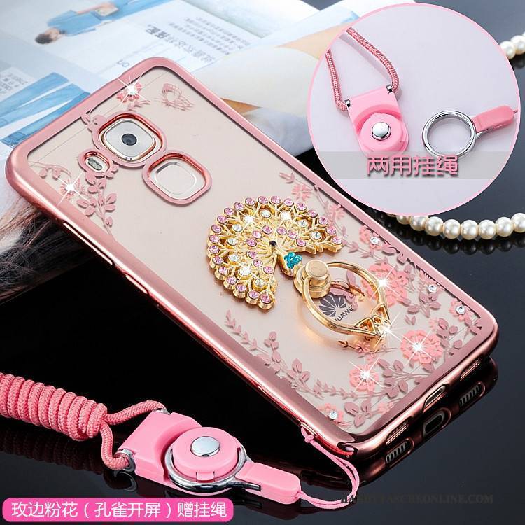 Hülle Huawei G9 Plus Weiche Handyhüllen Anti-sturz, Case Huawei G9 Plus Silikon Gold