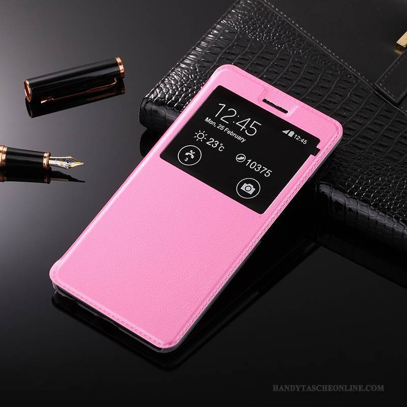 Hülle Huawei Mate 10 Folio Anti-sturz Handyhüllen, Case Huawei Mate 10 Lederhülle Schwarz Fenster Öffnen
