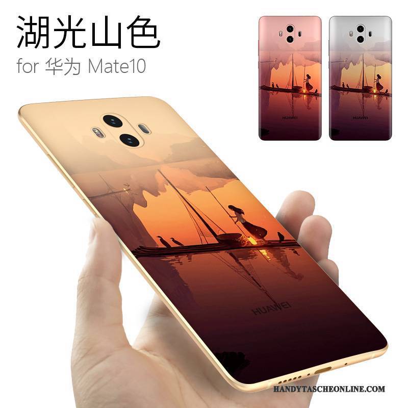Hülle Huawei Mate 10 Kreativ Persönlichkeit Gelb, Case Huawei Mate 10 Silikon Trendmarke Anti-sturz