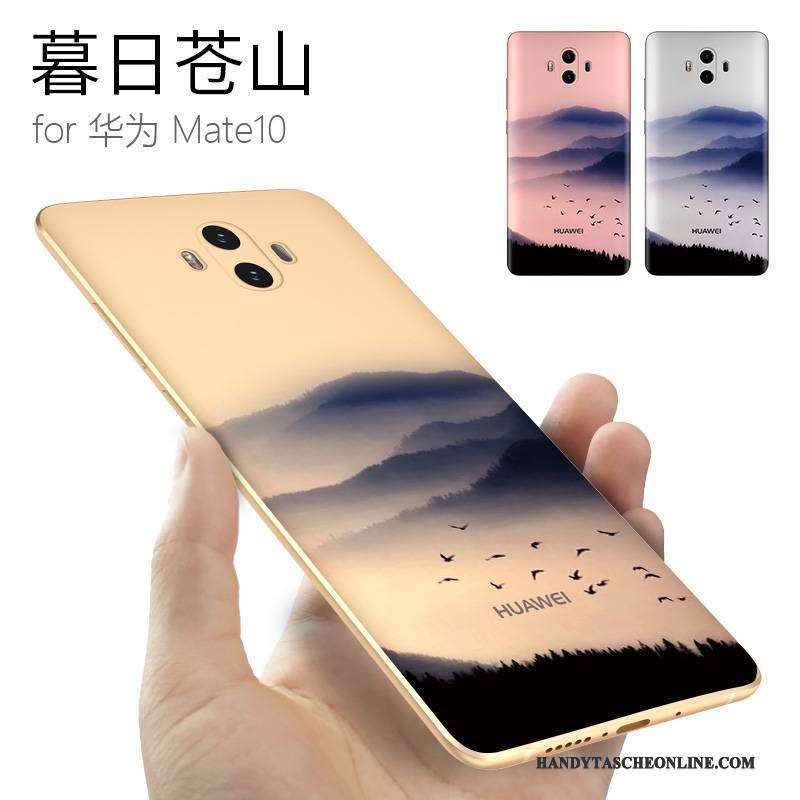 Hülle Huawei Mate 10 Kreativ Persönlichkeit Gelb, Case Huawei Mate 10 Silikon Trendmarke Anti-sturz