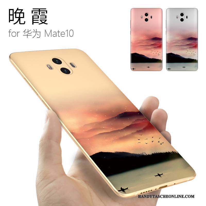 Hülle Huawei Mate 10 Kreativ Persönlichkeit Gelb, Case Huawei Mate 10 Silikon Trendmarke Anti-sturz