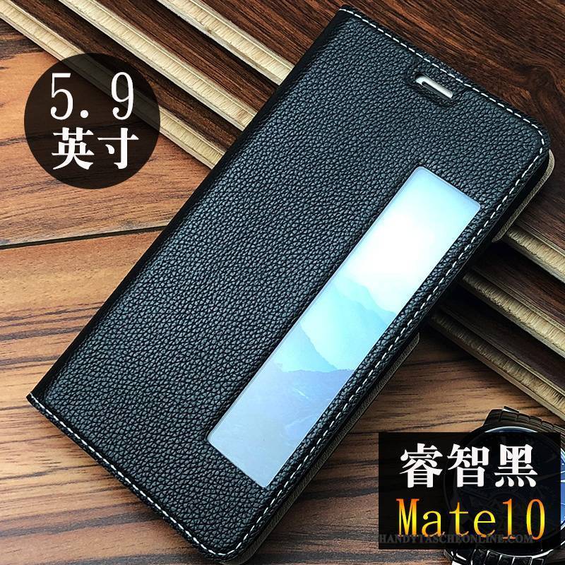 Hülle Huawei Mate 10 Leder Anti-sturz Blau, Case Huawei Mate 10 Taschen Handyhüllen Grün